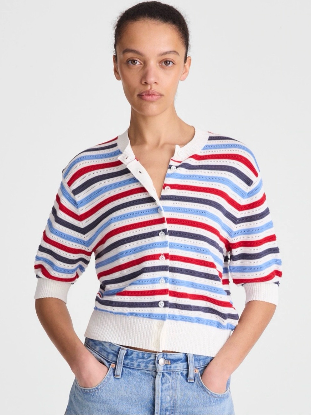 Madewell Textured Short-Sleeve Cardigan - never worn